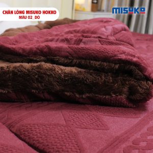 Chăn lông Misuko Hokko màu đỏ 210x250 nặng 4kg - Ảnh 7