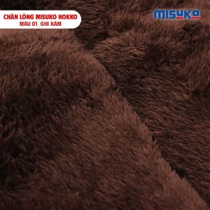 Chăn lông Misuko Hokko màu xám 210x250 nặng 4kg - Ảnh 5