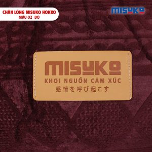 Chăn lông Misuko Hokko màu đỏ 210x250 nặng 4kg - Ảnh 4