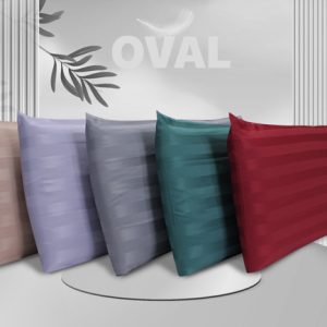 Vỏ gối Olympia Oval cotton lụa 40x60cm
