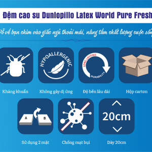 Alternative view of Đệm cao su Dunlopillo Latex World Pure Fresh 20cm