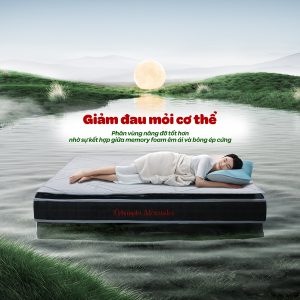 Alternative view of Đệm Bông Ép Olympia Alexander – Lõi Bông Ép 18cm + Topper Memory Foam 5cm Cao Cấp