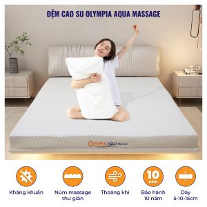 Đệm cao su Olympia AQUA massage (đệm cao su thiên nhiên 100%) - Ảnh 10