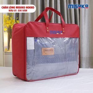 Chăn lông Misuko Hokko màu xám 210x250 nặng 4kg - Ảnh 3