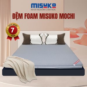 Đệm Foam Nhật Bản Misuko Mochi gập 3 gấm xốp - Ảnh 13