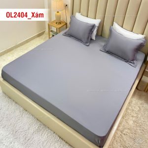 Ga gối Olympia Lucas OL2404 vải cotton linen màu xám