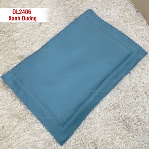 Ga gối Olympia Lucas OL2406 vải cotton linen xanh dương nhạt - Ảnh 6