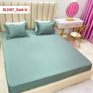 Ga gối Olympia Lucas OL2407 vải cotton linen màu xanh lá - Ảnh 6