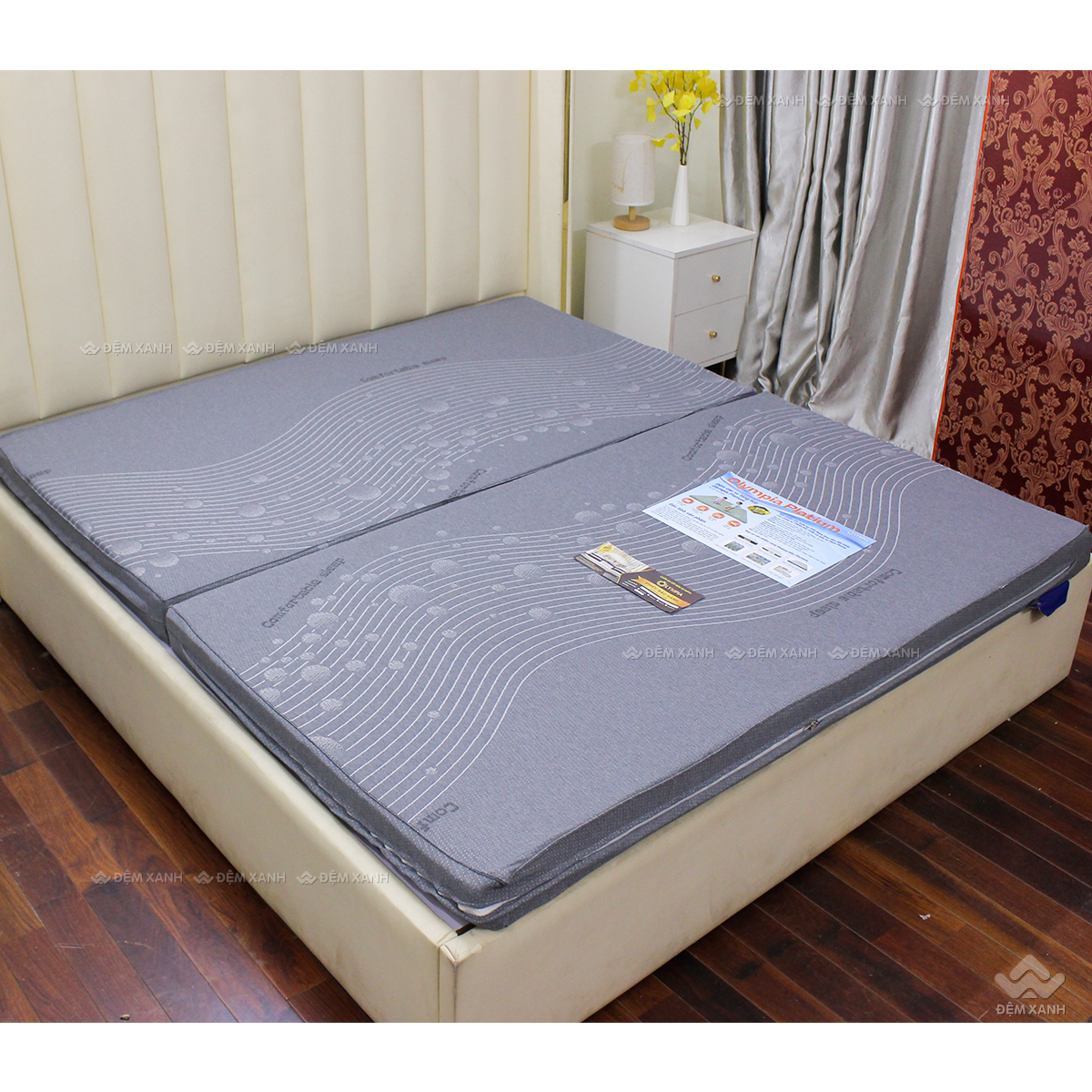Đệm cao su tổng hợp Olympia Platium 2 mảnh - Ảnh 5