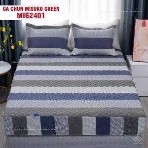 Bộ chăn ga gối Nhật Bản Misuko Green MIG2401