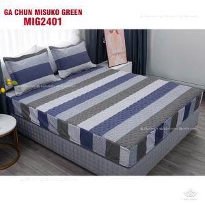 Bộ chăn ga gối Nhật Bản Misuko Green MIG2401 - Ảnh 3