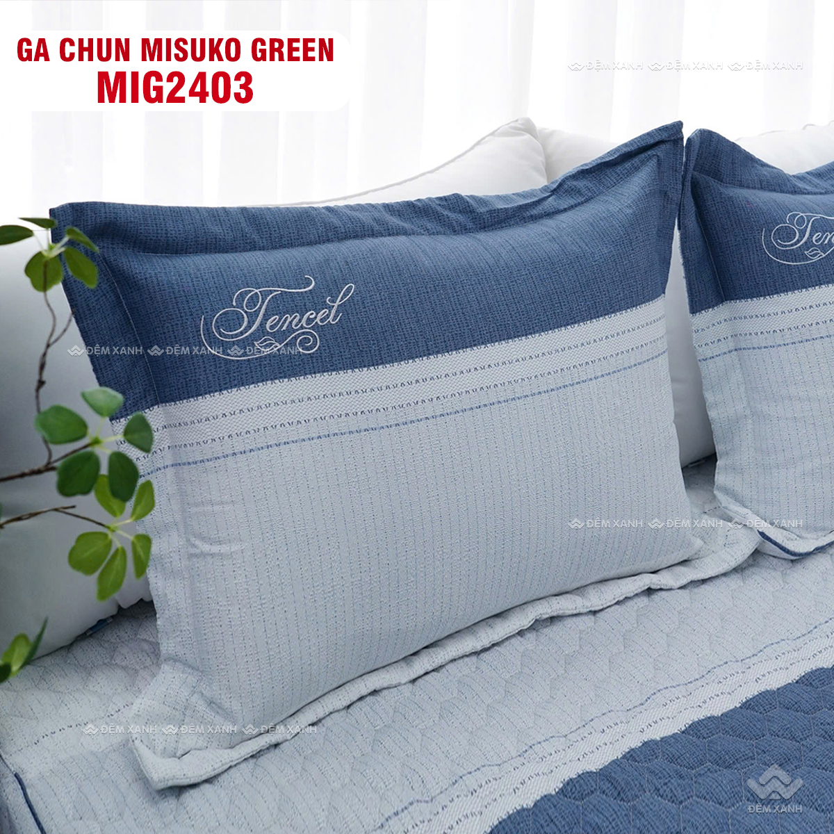 Bộ chăn ga gối Nhật Bản Misuko Green MIG2403 - Ảnh 6