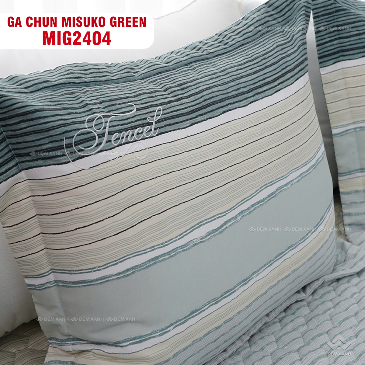 Bộ chăn ga gối Nhật Bản Misuko Green MIG2404 - Ảnh 5