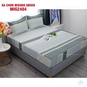 Bộ chăn ga gối Nhật Bản Misuko Green MIG2404 - Ảnh 7