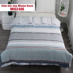 Bộ chăn ga gối Nhật Bản Misuko Green MIG2406