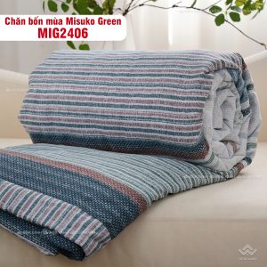 Bộ chăn ga gối Nhật Bản Misuko Green MIG2406 - Ảnh 8