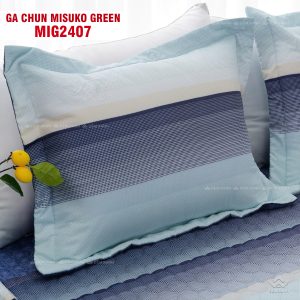 Bộ chăn ga gối Nhật Bản Misuko Green MIG2407 - Ảnh 3