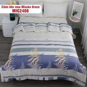 Bộ chăn ga gối Nhật Bản Misuko Green MIG2408