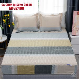Bộ chăn ga gối Nhật Bản Misuko Green MIG2409