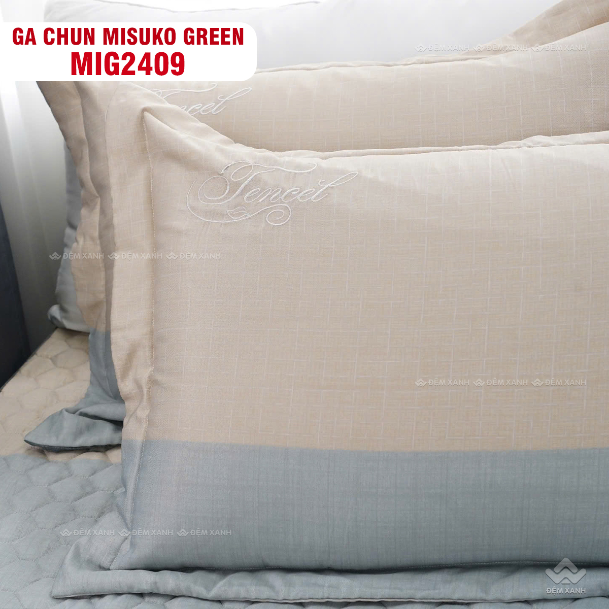 Bộ chăn ga gối Nhật Bản Misuko Green MIG2409 - Ảnh 5