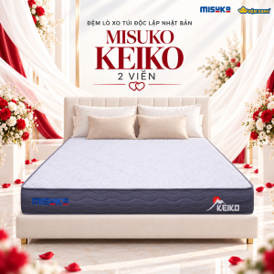 Đệm lò xo túi Nhật Bản Misuko Keiko dày 23cm