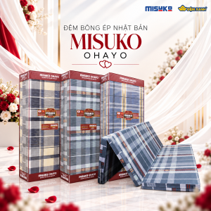 Đệm bông ép Nhật Bản Misuko Ohayo (lõi bông tinh khiết)