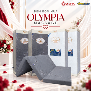 Đệm bốn mùa Olympia Massage (Lõi bông ép tinh khiết + Memory Foam)