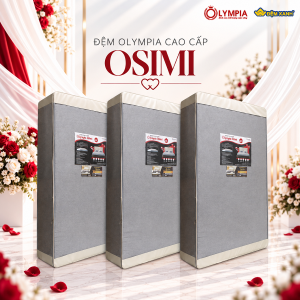 Đệm Olympia Osimi Gấp 2 Cao Cấp - Bông Ép Kết Hợp Memory Foam - Bảo Hành 10 Năm