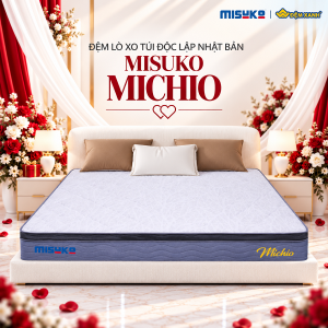 Đệm lò xo túi Nhật Bản Misuko Michio dày 26cm