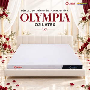 Đệm cao su Olympia O2 vải cool lạnh (đệm cao su thiên nhiên )