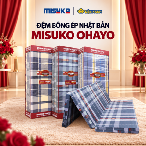 Đệm bông ép Nhật Bản Misuko Ohayo (lõi bông tinh khiết)