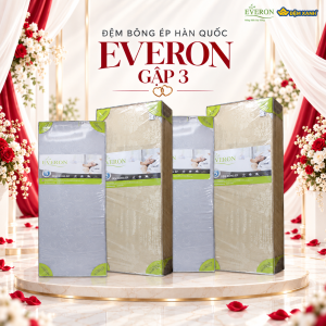 Đệm bông ép Hàn Quốc Everon gập 3