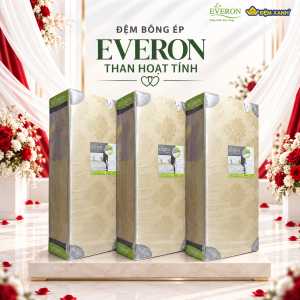Đệm bông ép Than hoạt tính kháng khuẩn Everon