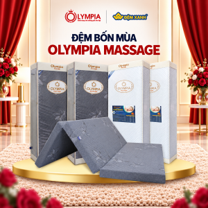 Đệm bốn mùa Olympia Massage (Lõi bông ép tinh khiết + Memory Foam)