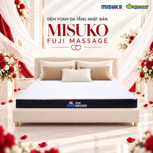 Đệm Foam đa tầng Nhật Bản Misuko Fuji Massage - Vải gấm lạnh cao cấp