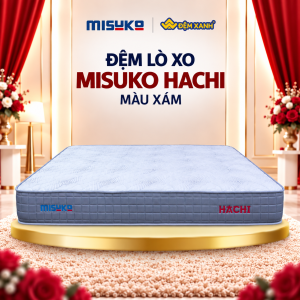 Đệm lò xo Misuko Hachi màu xám