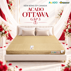 Đệm Bông Ép Acado Ottawa Canada Gập 3 – Lõi Polyester, Vải Black-Out, Bảo Hành 5 Năm