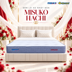 Đệm lò xo Misuko Hachi màu xám