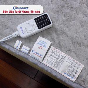 Đệm điện Kyung Hee Tuyết Nhung - Ghi Xám - Ảnh 8