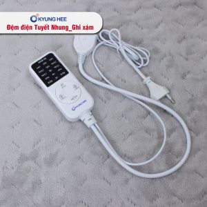 Đệm điện Kyung Hee Tuyết Nhung - Ghi Xám - Ảnh 6