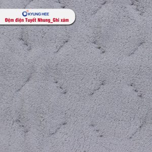Đệm điện Kyung Hee Tuyết Nhung - Ghi Xám - Ảnh 5