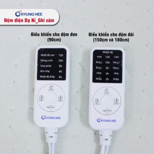 Đệm điện Kyung Hee Dạ Nỉ - Ghi Xám - Ảnh 4