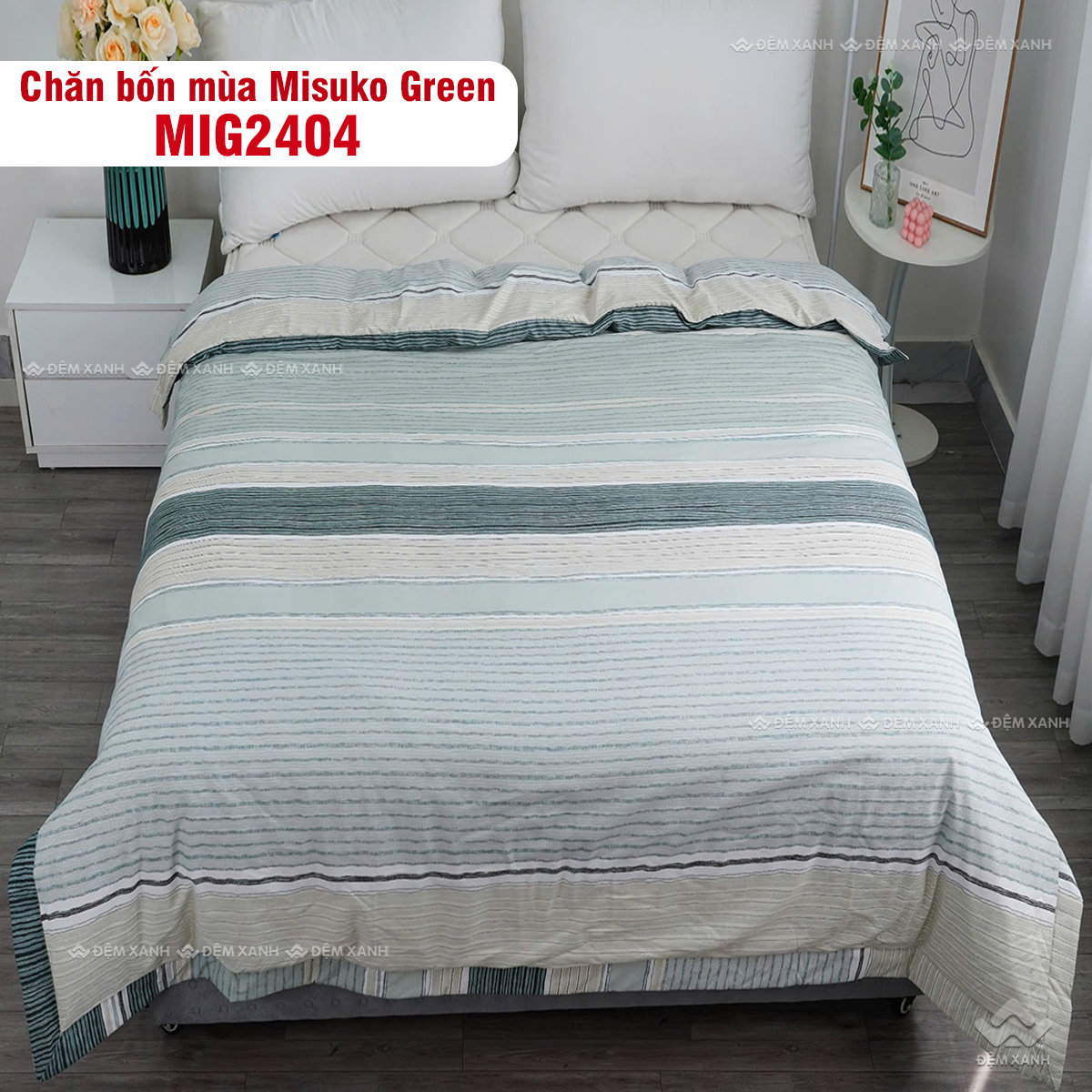Chăn bốn mùa Misuko Green - Ảnh 10