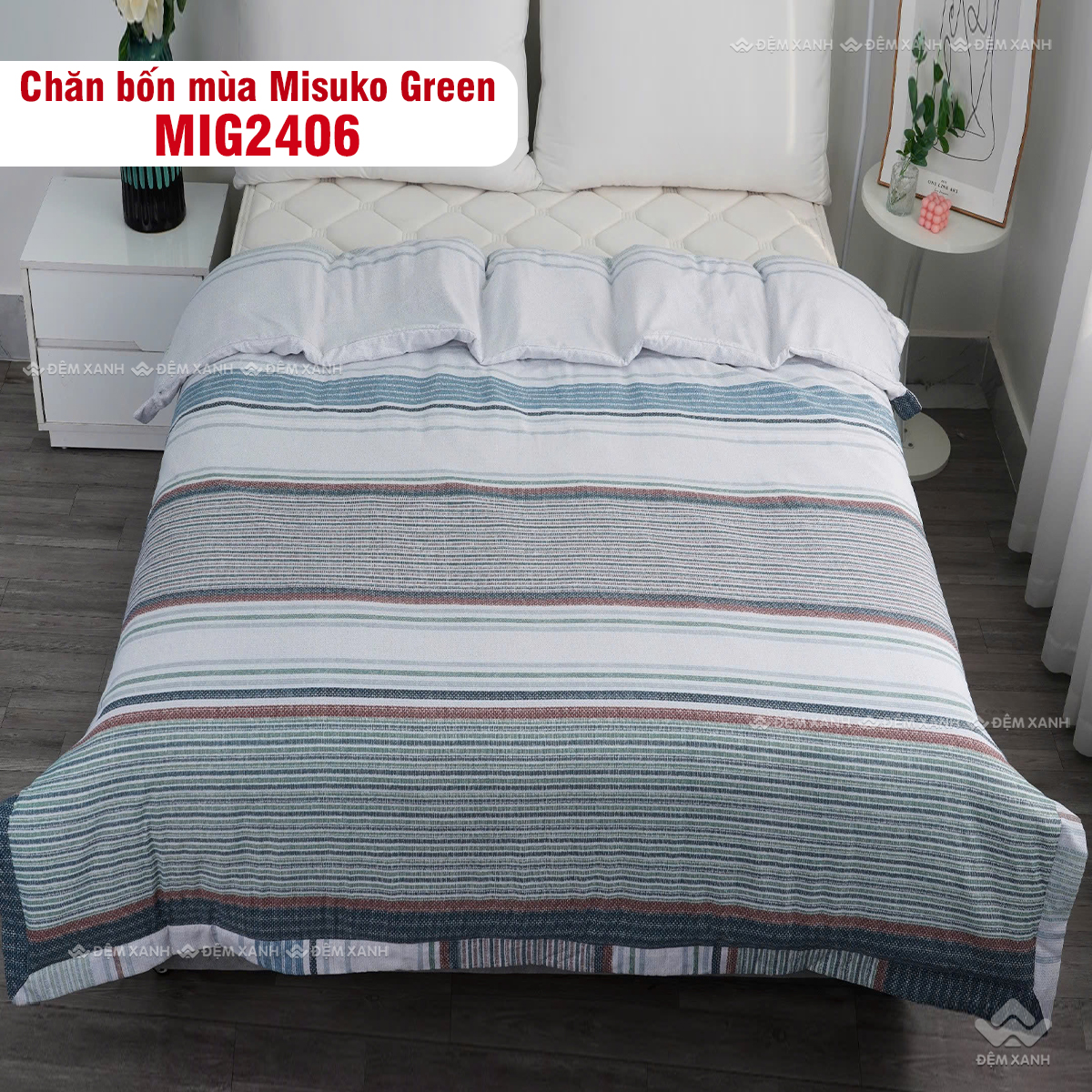 Chăn bốn mùa Misuko Green - Ảnh 8