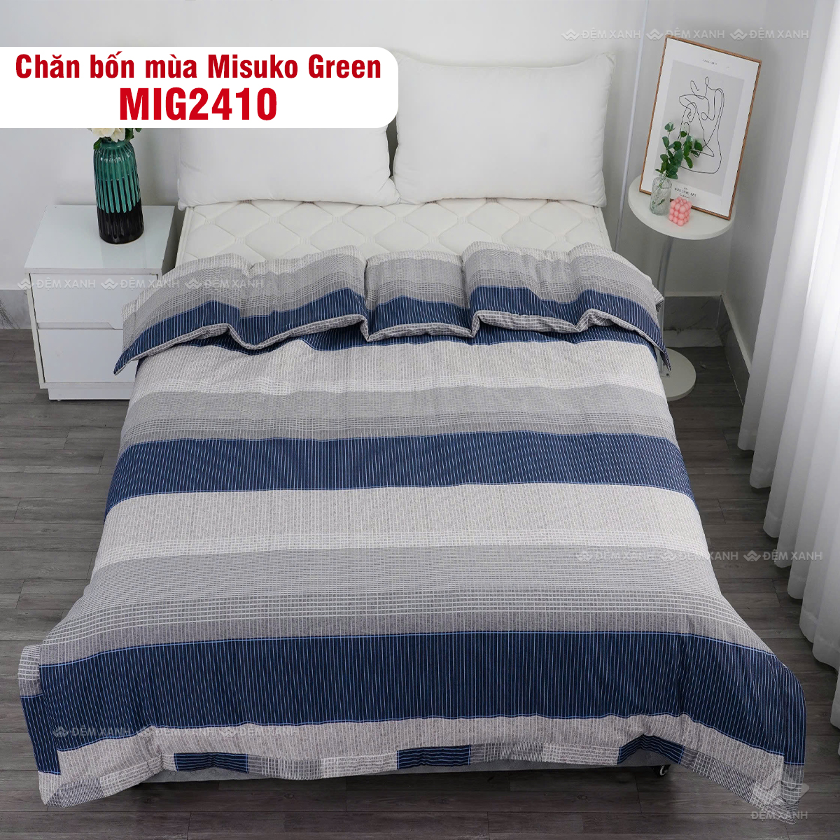 Chăn bốn mùa Misuko Green - Ảnh 4