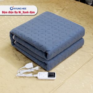 Đệm điện Kyung Hee Dạ Nỉ - Xanh Đậm - Ảnh 8