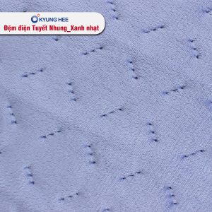 Đệm điện Kyung Hee Tuyết Nhung - Xanh Nhạt - Ảnh 4