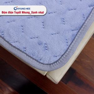 Đệm điện Kyung Hee Tuyết Nhung - Xanh Nhạt - Ảnh 3