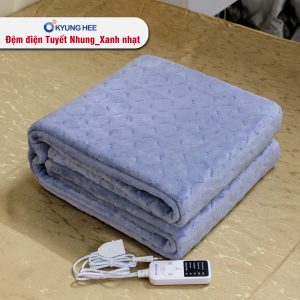 Đệm điện Kyung Hee Tuyết Nhung - Xanh Nhạt - Ảnh 12