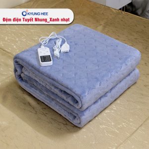 Đệm điện Kyung Hee Tuyết Nhung - Xanh Nhạt - Ảnh 10